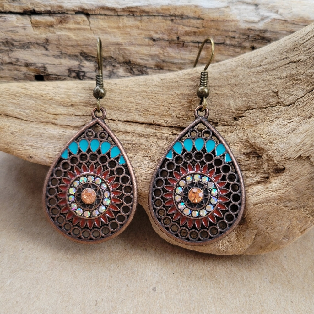 Rustic Bohemian Charm Earrings - Picture 2 of 6